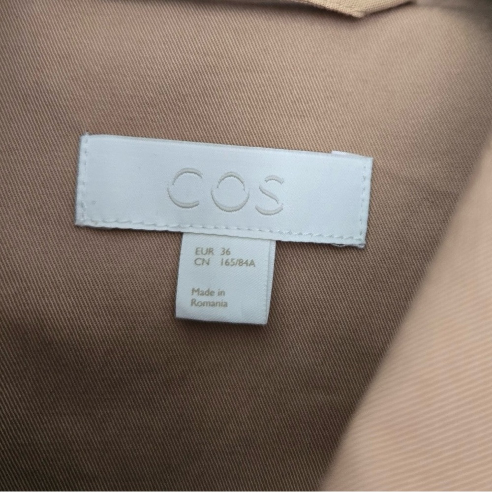 COS Tan Cotton Oversized Trench Coat in 36 - Picture 3 of 9